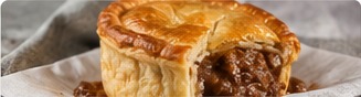 Traditional pie and chips